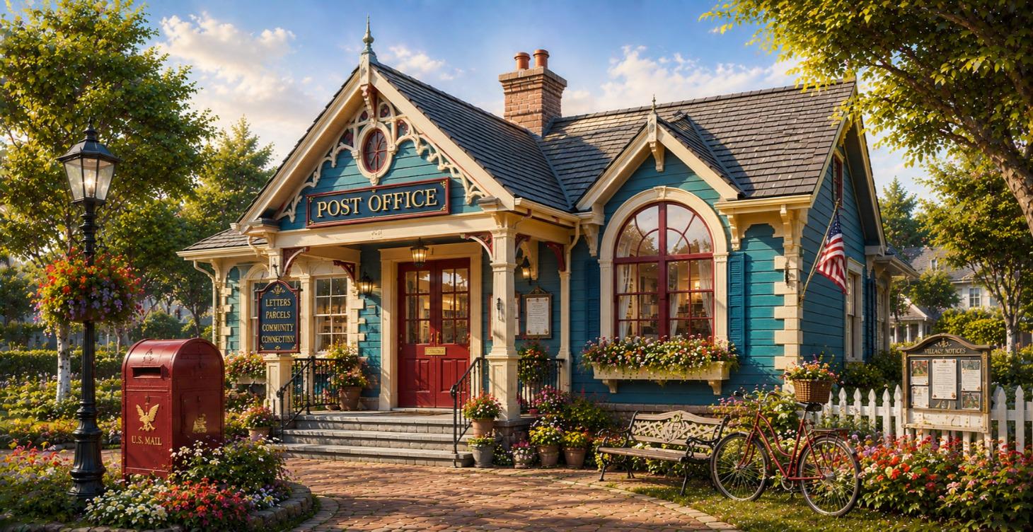 The Post Office — where JoyPost postcards begin their journey.