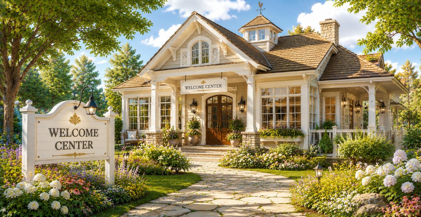 The Welcome Center — Club Joy's front door, where visitors get their first taste of the neighborhood.